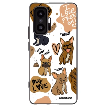 Picasee Μαύρη θήκη σιλικόνης για Xiaomi 11T - Frenchies