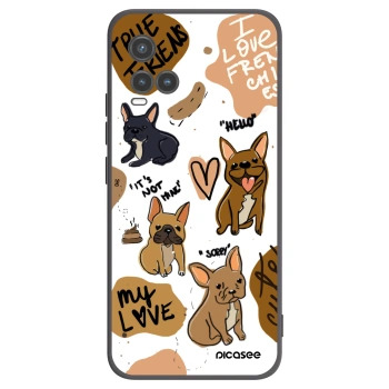 Picasee Μαύρη θήκη σιλικόνης για Vivo Y33s - Frenchies