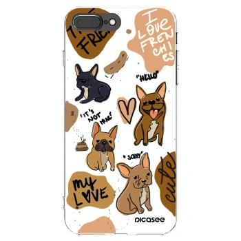 Picasee διαφανής θήκη σιλικόνης Apple iPhone 7 Plus - Frenchies