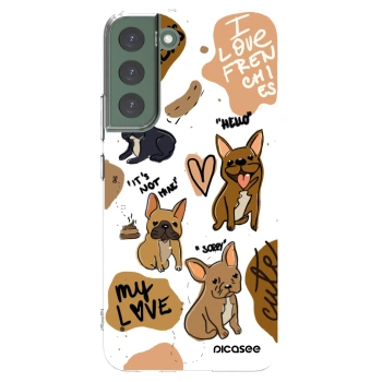 Picasee διαφανής θήκη σιλικόνης Samsung Galaxy S22+ 5G - Frenchies