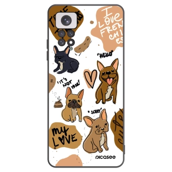 Picasee Μαύρη θήκη σιλικόνης για Xiaomi Redmi Note 11 - Frenchies