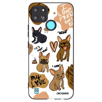 Picasee Μαύρη θήκη σιλικόνης για Realme C21Y - Frenchies