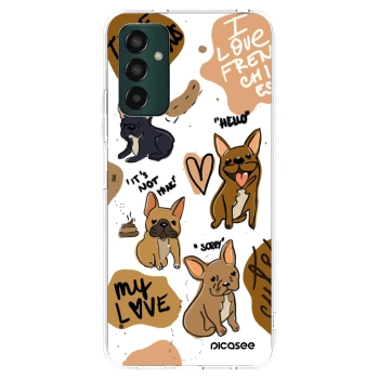Picasee διαφανής θήκη σιλικόνης Samsung Galaxy M13 M135F - Frenchies