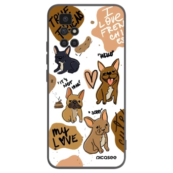 Picasee Μαύρη θήκη σιλικόνης για Xiaomi Redmi 10 (2022) - Frenchies