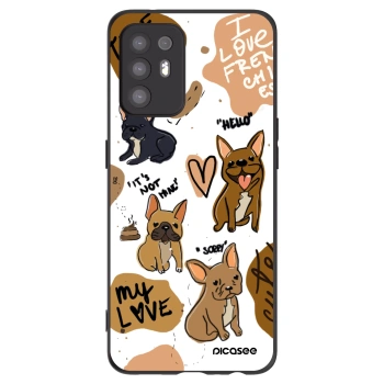 Picasee Μαύρη θήκη σιλικόνης για OPPO A94 5G - Frenchies