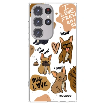 Picasee διαφανής θήκη σιλικόνης Samsung Galaxy S23 Ultra 5G - Frenchies