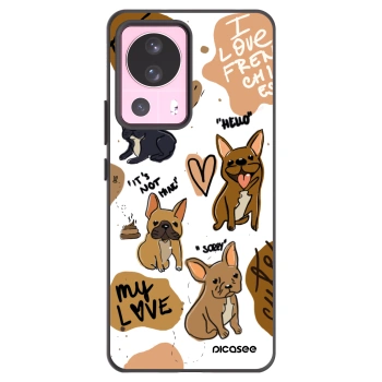 Picasee Μαύρη θήκη σιλικόνης για Xiaomi 13 Lite - Frenchies