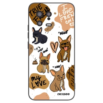 Picasee Μαύρη θήκη σιλικόνης για Xiaomi 13 - Frenchies