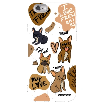 Picasee διαφανής θήκη σιλικόνης Apple iPhone 6/6S - Frenchies
