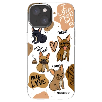 Picasee διαφανής θήκη σιλικόνης Apple iPhone 15 - Frenchies
