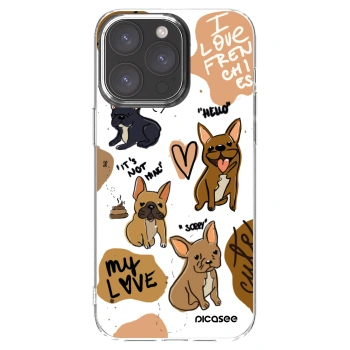 Picasee διαφανής θήκη σιλικόνης Apple iPhone 15 Pro Max - Frenchies