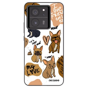 Picasee Μαύρη θήκη σιλικόνης για Xiaomi 13T - Frenchies