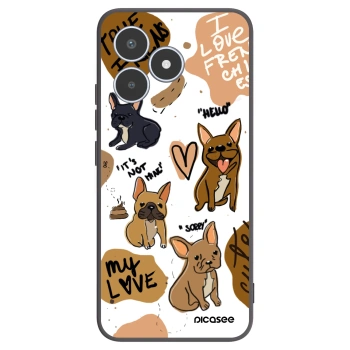 Picasee Μαύρη θήκη σιλικόνης για Realme C53 - Frenchies