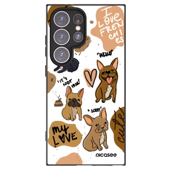 Picasee Μαύρη θήκη σιλικόνης για Samsung Galaxy S24 Ultra S928B 5G - Frenchies