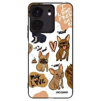 Picasee Μαύρη θήκη σιλικόνης για Xiaomi Redmi 13C 4G - Frenchies