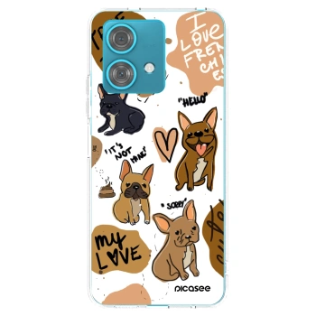 Picasee διαφανής θήκη σιλικόνης Motorola Edge 40 Neo - Frenchies