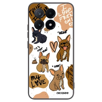 Picasee Μαύρη θήκη σιλικόνης για Xiaomi Poco X6 Pro - Frenchies