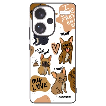 Picasee Μαύρη θήκη σιλικόνης για Xiaomi Redmi Note 13 Pro+ 5G - Frenchies