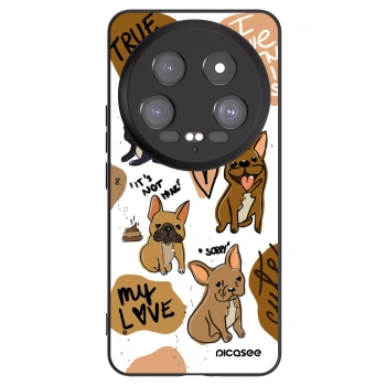 Picasee Μαύρη θήκη σιλικόνης για Xiaomi 14 Ultra - Frenchies