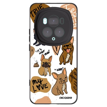 Picasee Μαύρη θήκη σιλικόνης για Honor Magic6 Pro - Frenchies