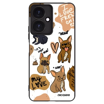 Picasee Μαύρη θήκη σιλικόνης για Xiaomi Redmi 13C 5G - Frenchies