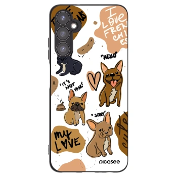 Picasee Μαύρη θήκη σιλικόνης για Samsung Galaxy A05s A057G - Frenchies