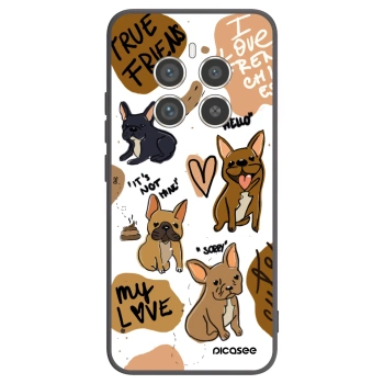 Picasee Μαύρη θήκη σιλικόνης για Realme 12 Pro 5G - Frenchies