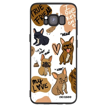 Picasee Μαύρη θήκη σιλικόνης για Samsung Galaxy S8 G950F - Frenchies