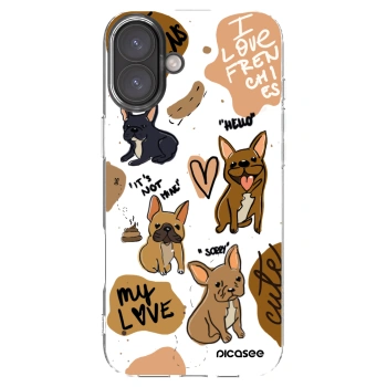 Picasee διαφανής θήκη σιλικόνης Apple iPhone 16 Plus - Frenchies