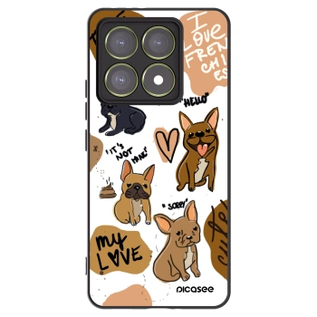 Picasee Μαύρη θήκη σιλικόνης για Xiaomi 14T - Frenchies