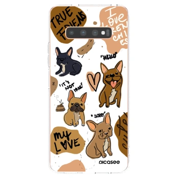 Picasee διαφανής θήκη σιλικόνης Samsung Galaxy S10 Plus G975 - Frenchies