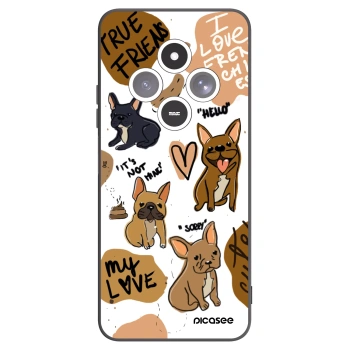 Picasee Μαύρη θήκη σιλικόνης για Xiaomi Redmi 14C - Frenchies