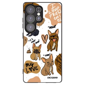 Picasee Μαύρη θήκη σιλικόνης για Samsung Galaxy S25 Ultra 5G - Frenchies
