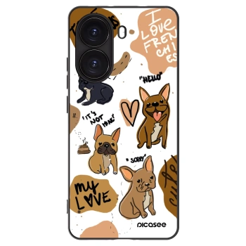 Picasee Μαύρη θήκη σιλικόνης για Xiaomi Poco X7 Pro 5G - Frenchies