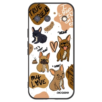 Picasee Μαύρη θήκη σιλικόνης για Google Pixel 9 - Frenchies