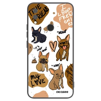 Picasee Μαύρη θήκη σιλικόνης για Xiaomi Redmi Note 7 - Frenchies