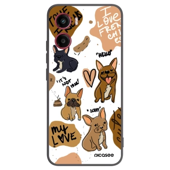 Picasee Μαύρη θήκη σιλικόνης για Motorola Moto G05 - Frenchies