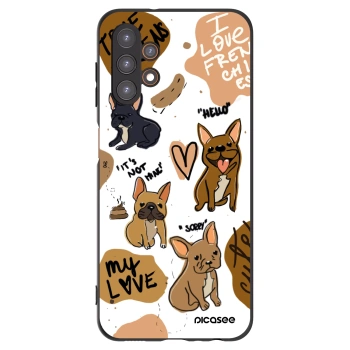 Picasee Μαύρη θήκη σιλικόνης για Samsung Galaxy A13 5G - Frenchies