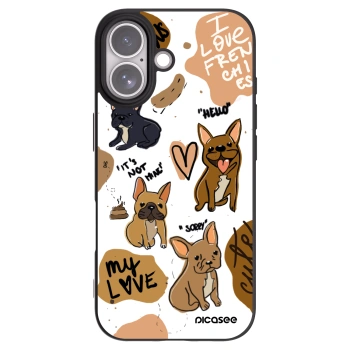 Picasee Μαύρη θήκη σιλικόνης για Apple iPhone 17 - Frenchies