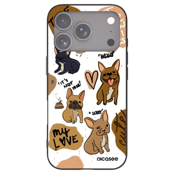 Picasee Μαύρη θήκη σιλικόνης για Apple iPhone 17 Pro - Frenchies
