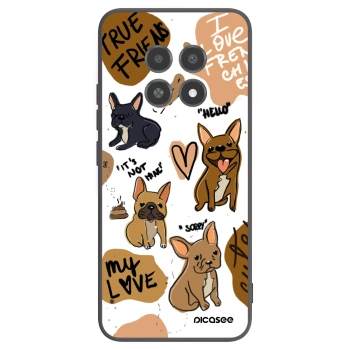 Picasee Μαύρη θήκη σιλικόνης για Realme 12X - Frenchies