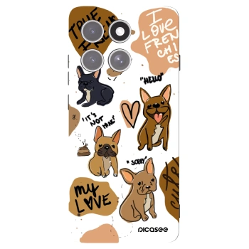 Picasee Μαύρη θήκη σιλικόνης για Motorola Edge 60 Pro - Frenchies