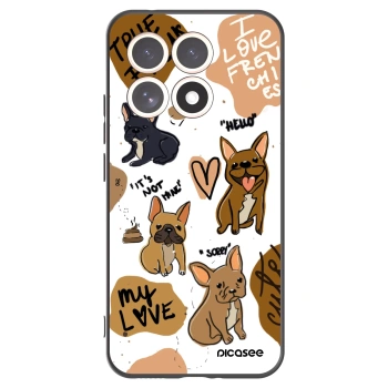 Picasee Μαύρη θήκη σιλικόνης για Xiaomi 15T - Frenchies