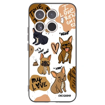 Picasee Μαύρη θήκη σιλικόνης για Xiaomi 15T Pro - Frenchies