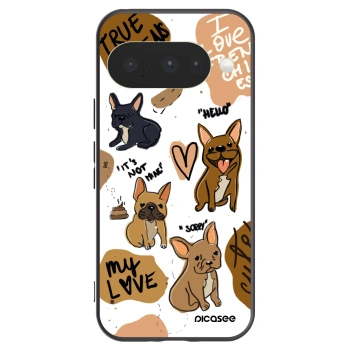 Picasee Μαύρη θήκη σιλικόνης για Google Pixel 10 - Frenchies