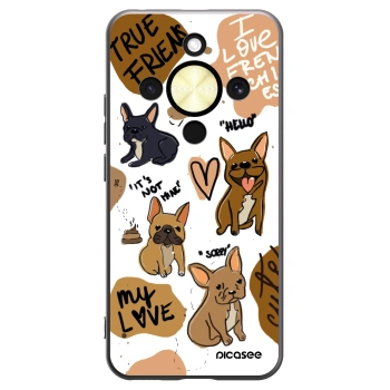 Picasee Μαύρη θήκη σιλικόνης για Honor Magic8 Lite 5G - Frenchies