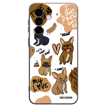 Picasee Μαύρη θήκη σιλικόνης για Samsung Galaxy A57 5G - Frenchies