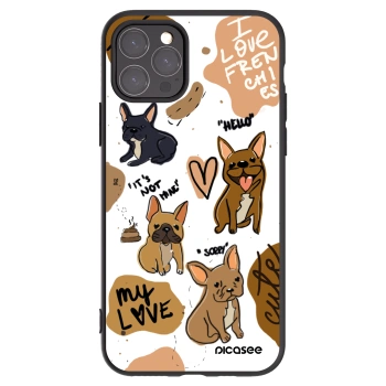 Picasee Μαύρη θήκη σιλικόνης για Apple iPhone 11 Pro - Frenchies