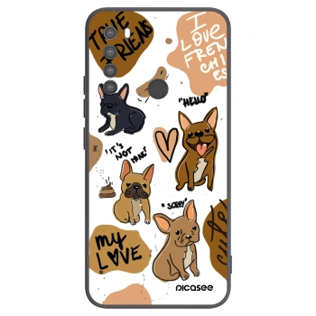 Picasee Μαύρη θήκη σιλικόνης για Xiaomi Redmi Note 8 - Frenchies