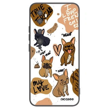 Picasee Μαύρη θήκη σιλικόνης για Xiaomi Mi Note 10 (Pro) - Frenchies